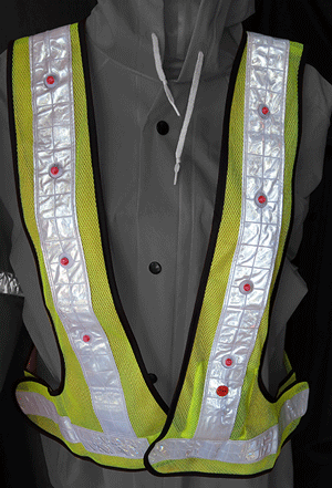 Chaleco de Malla con luz intermitente de Leds